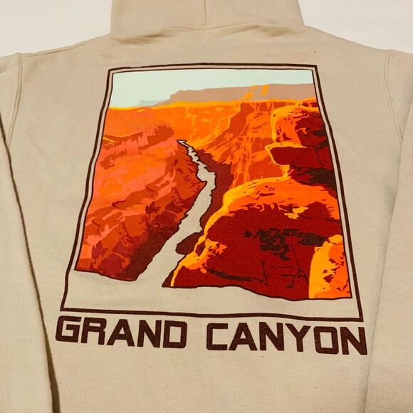 Grand Canyon Tan Hoodie Sweatshirt - Picture 3 of 7